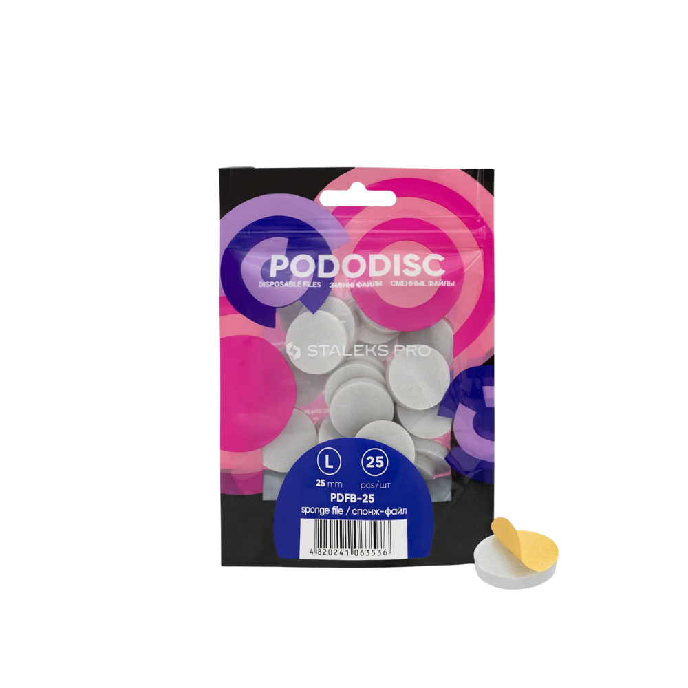 Repuestos con base de esponja para disco para pedicura.(25 pzas) PDFB-25 Expert PDFB